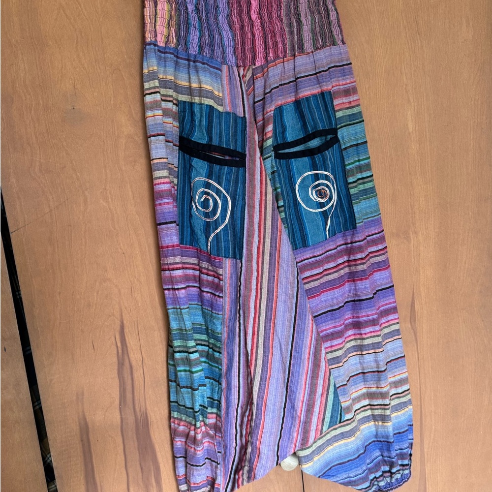 Colorful Striped Bohemian Pants